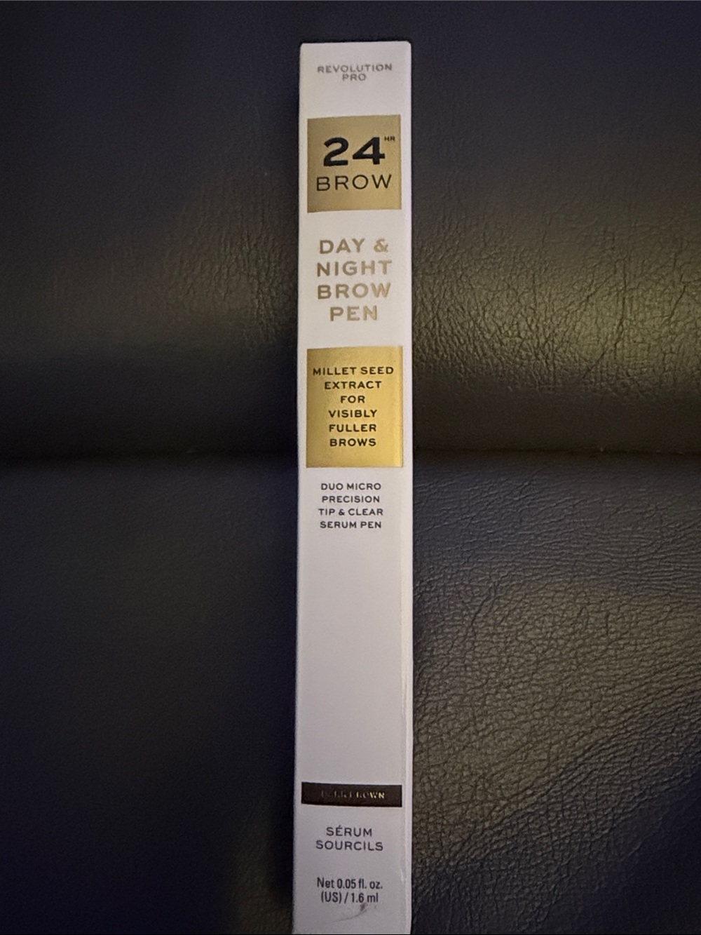 Revolution Day & Night Brow Pen in White with Gold Accents